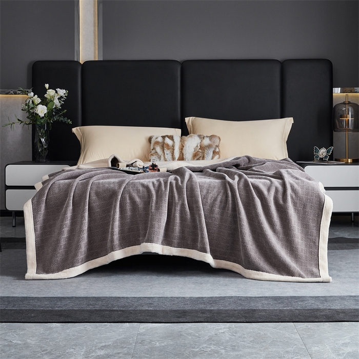 91家纺网 家纺一手货源 找家纺 2024新款雪妮尔四季毛毯毯子家用毛毛毯毯子 绅士灰