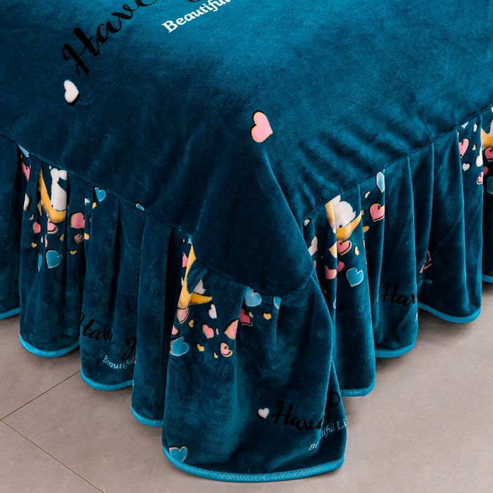 91家纺网 家纺一手货源 找家纺 绒品荟家纺 2025新款牛奶绒四件套 恋人港湾