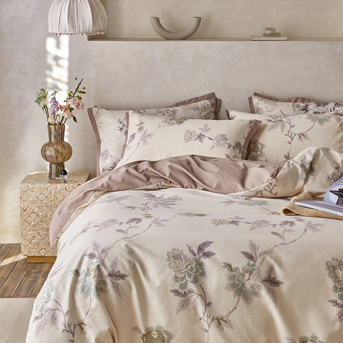 91家纺网 家纺一手货源 找家纺 2024新款全棉磨毛印花工艺款四件套 鹿禾