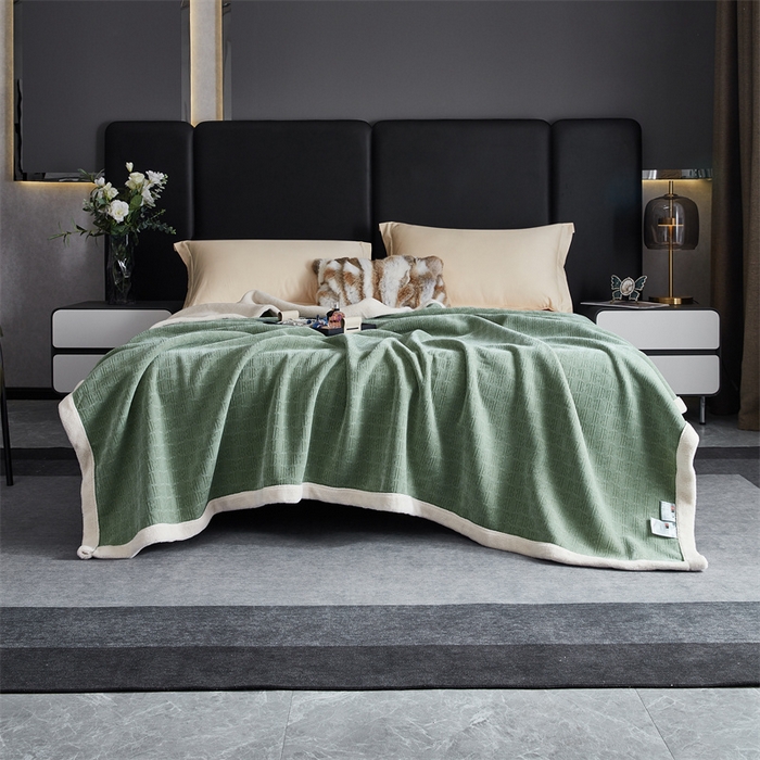 91家纺网 家纺一手货源 找家纺 2024新款雪妮尔四季毛毯毯子家用毛毛毯毯子 浅绿