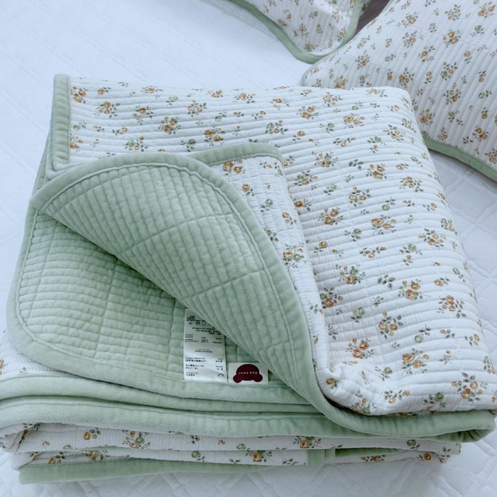 91家纺网 家纺一手货源 找家纺 2024新款棉加绒双面两用四季款床盖三件套 桂花香