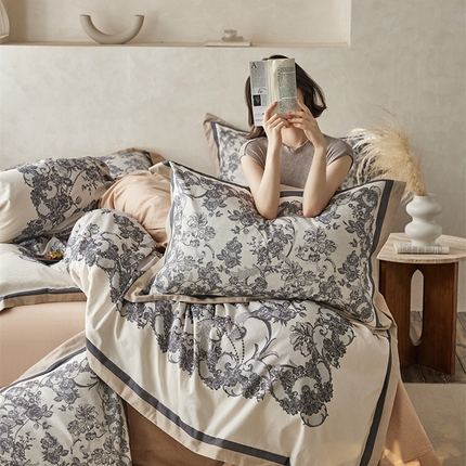 91家纺网 家纺一手货源 找家纺 （总）2024新款全棉磨毛数码印花系列四件套