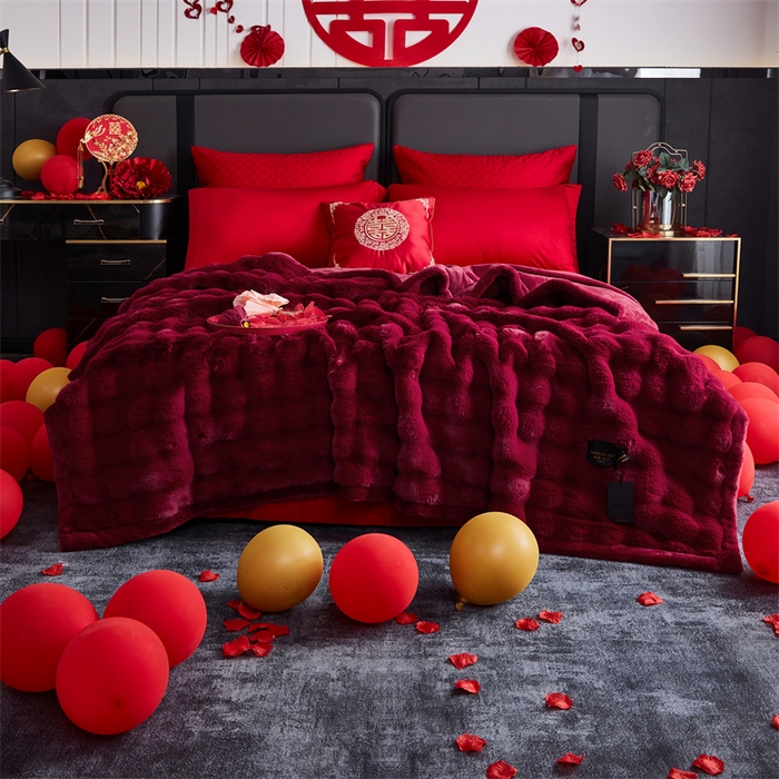 91家纺网 家纺一手货源 找家纺 （总）2025新款仿皮草摩登艺术毛毯毯子子家用毛毛毯毯子四季盖毛毯毯子