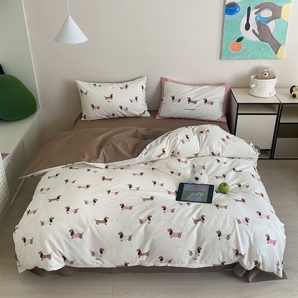 91家纺网 家纺一手货源 找家纺 （总）2024新款40支13372全棉数码大版趣味系列四件套