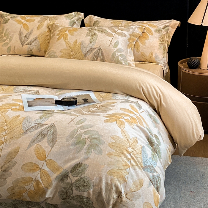 91家纺网 家纺一手货源 找家纺 2024新保暖-秋冬加厚全棉磨毛活性印花系列四件套（礼盒包装） 春派