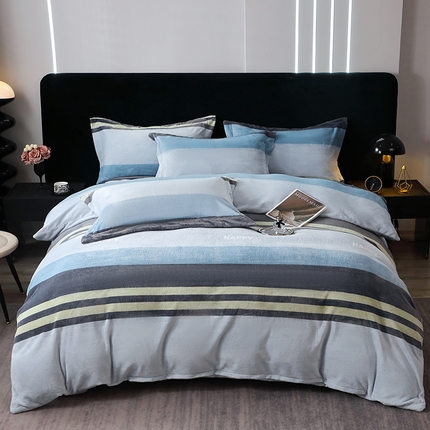 91家纺网 家纺一手货源 找家纺 （总）席之家 2024新款A类260克牛奶棉四件套-杰尼卡系列