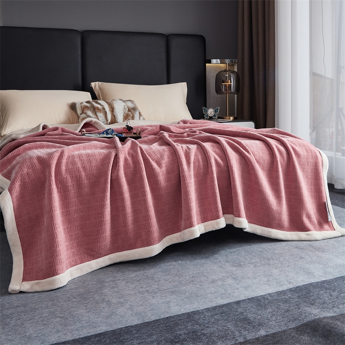 91家纺网 家纺一手货源 找家纺 2024新款雪妮尔四季毛毯毯子家用毛毛毯毯子 粉色