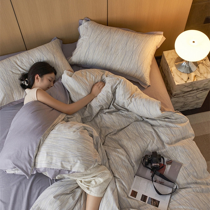 91家纺网 家纺一手货源 找家纺 2024新款全棉磨毛印花工艺款四件套 寻意