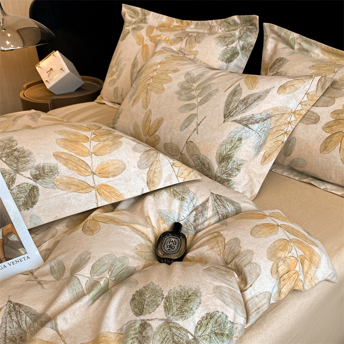 91家纺网 家纺一手货源 找家纺 2024新保暖-秋冬加厚全棉磨毛活性印花系列四件套（礼盒包装） 春派