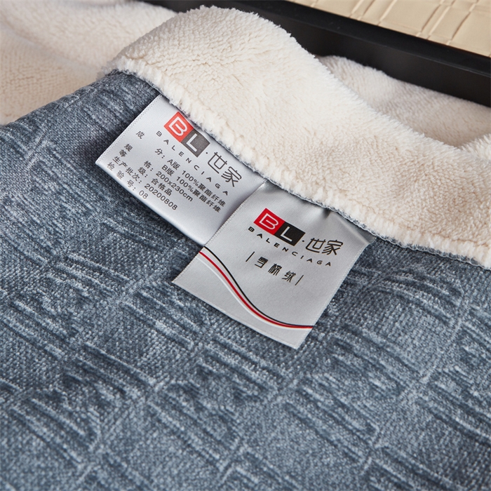 91家纺网 家纺一手货源 找家纺 2024新款雪妮尔四季毛毯毯子家用毛毛毯毯子 蓝灰