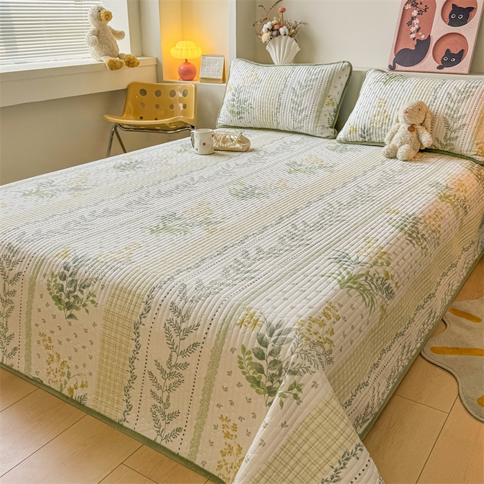 91家纺网 家纺一手货源 找家纺 2024新款全棉卡通印花宝宝绒双拼床盖床垫 热带雨林