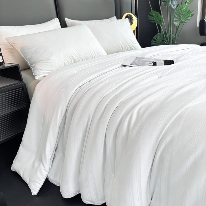 91家纺网 家纺一手货源 找家纺 美伦美 2024新款全棉提花 白色