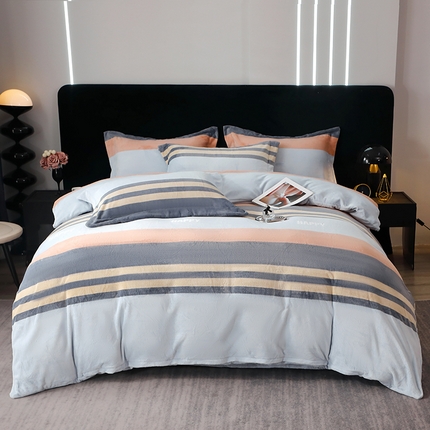 91家纺网 家纺一手货源 找家纺 （总）席之家 2024新款A类260克牛奶棉四件套-杰尼卡系列