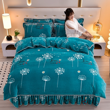 91家纺网 家纺一手货源 找家纺 绒品荟家纺 2025新款牛奶绒四件套 美妙绝伦