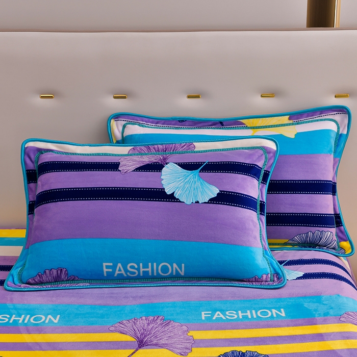 91家纺网 家纺一手货源 找家纺 绒品荟家纺 2025新款牛奶绒四件套 诗情画意