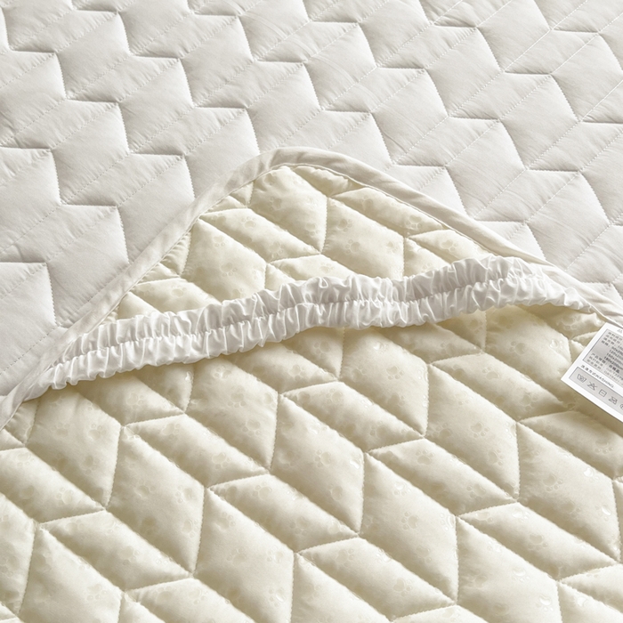 91家纺网 家纺一手货源 找家纺 2024新款40支全棉夹棉床垫 本白