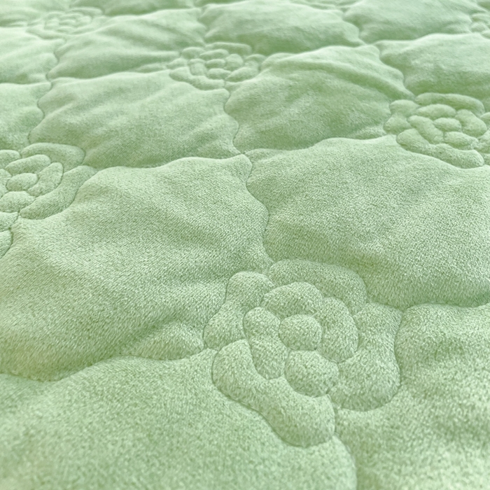 91家纺网 家纺一手货源 找家纺 优乐家纺 2025新款高克重宝宝绒夹棉床盖系列单枕套 爱丽丝-青春绿