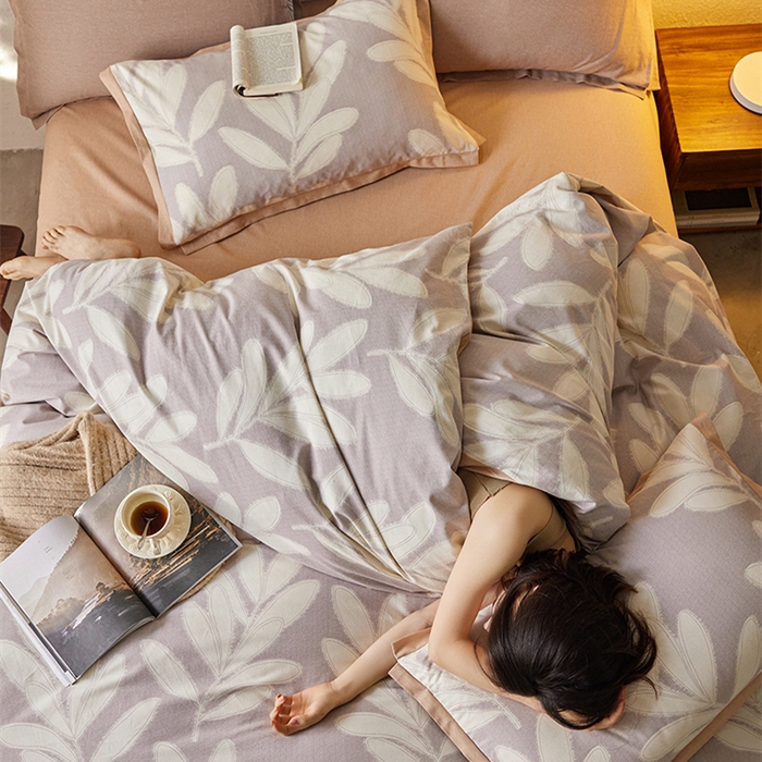 91家纺网 家纺一手货源 找家纺 2024新款全棉磨毛印花工艺款四件套 亦初