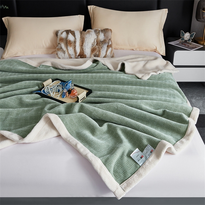 91家纺网 家纺一手货源 找家纺 2024新款雪妮尔四季毛毯毯子家用毛毛毯毯子 浅绿