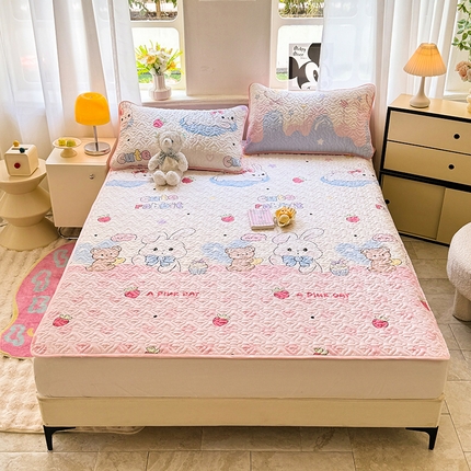 91家纺网 家纺一手货源 找家纺 （总）美达家纺 2025新款A类全棉夹棉洛丽塔系列地垫床垫床褥