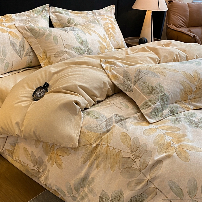 91家纺网 家纺一手货源 找家纺 2024新保暖-秋冬加厚全棉磨毛活性印花系列四件套（礼盒包装） 春派