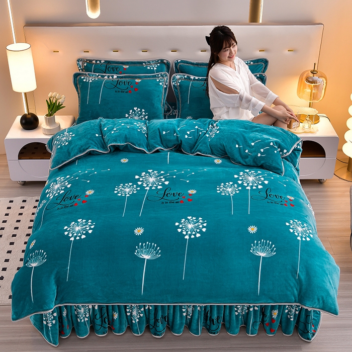 91家纺网 家纺一手货源 找家纺 绒品荟家纺 2025新款牛奶绒四件套 美妙绝伦