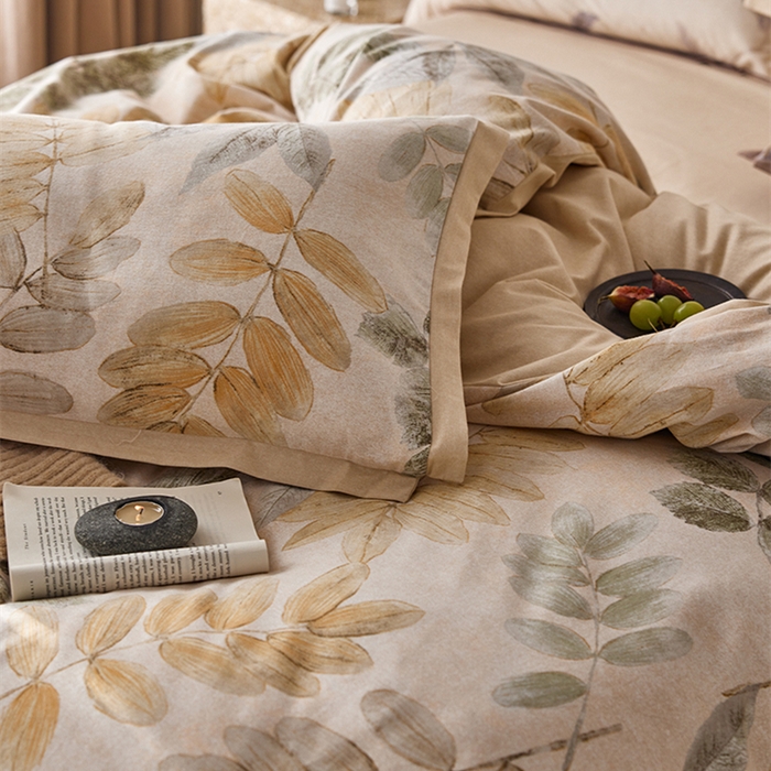 91家纺网 家纺一手货源 找家纺 2024新款全棉磨毛印花工艺款四件套 春派