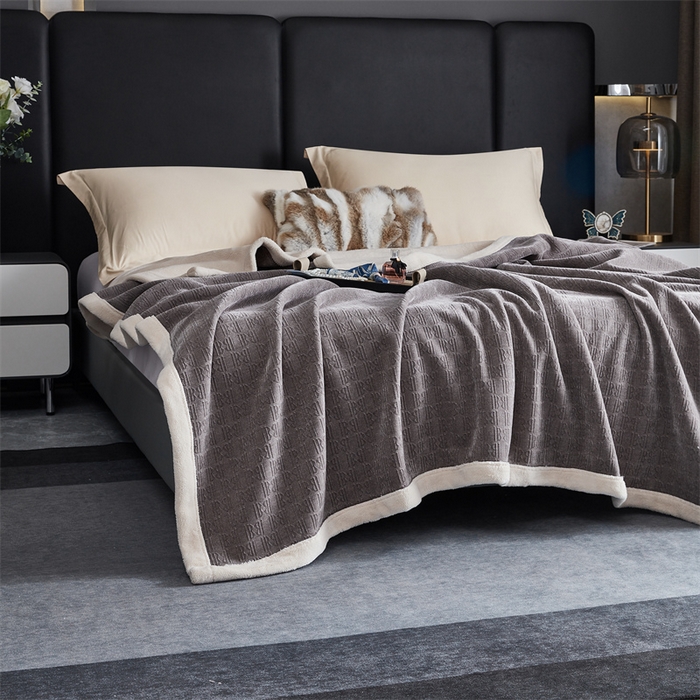 91家纺网 家纺一手货源 找家纺 2024新款雪妮尔四季毛毯毯子家用毛毛毯毯子 绅士灰