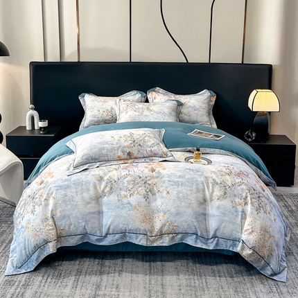 91家纺网 家纺一手货源 找家纺 （总）舒慕 2025新款天丝棉数码印花四件套