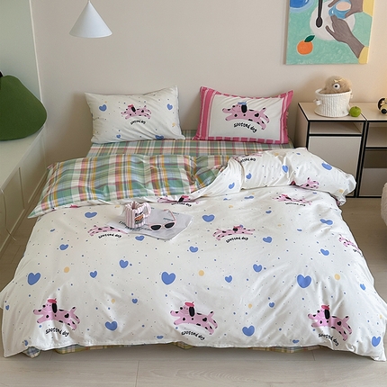 91家纺网 家纺一手货源 找家纺 （总）2024新款40支13372全棉数码大版趣味系列四件套