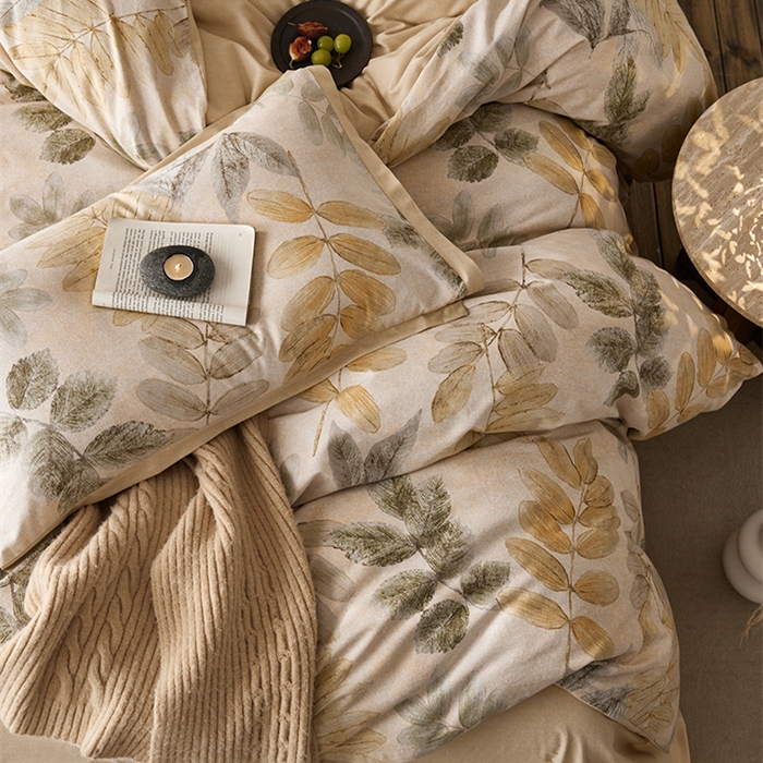 91家纺网 家纺一手货源 找家纺 2024新款全棉磨毛印花工艺款四件套 春派