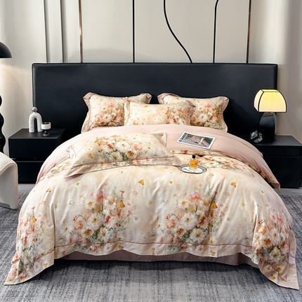 91家纺网 家纺一手货源 找家纺 （总）舒慕 2025新款天丝棉数码印花四件套