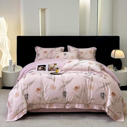 91家纺网 家纺一手货源 找家纺 （总）舒慕 2025新款天丝棉数码印花四件套