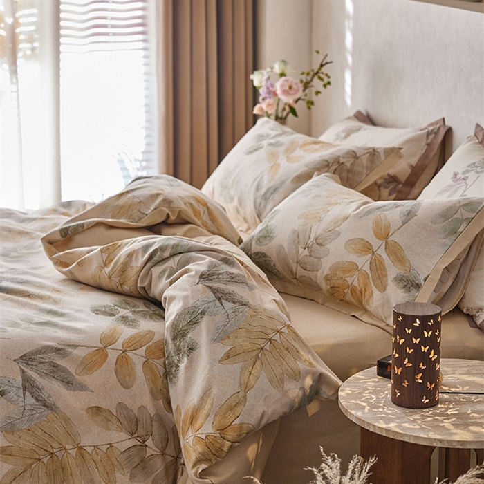 91家纺网 家纺一手货源 找家纺 2024新款全棉磨毛印花工艺款四件套 春派