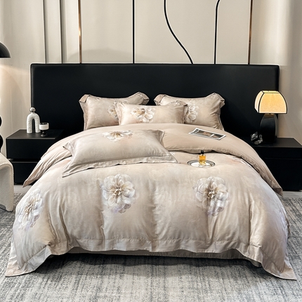 91家纺网 家纺一手货源 找家纺 （总）舒慕 2025新款天丝棉数码印花四件套