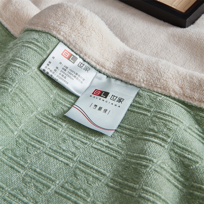 91家纺网 家纺一手货源 找家纺 2024新款雪妮尔四季毛毯毯子家用毛毛毯毯子 浅绿