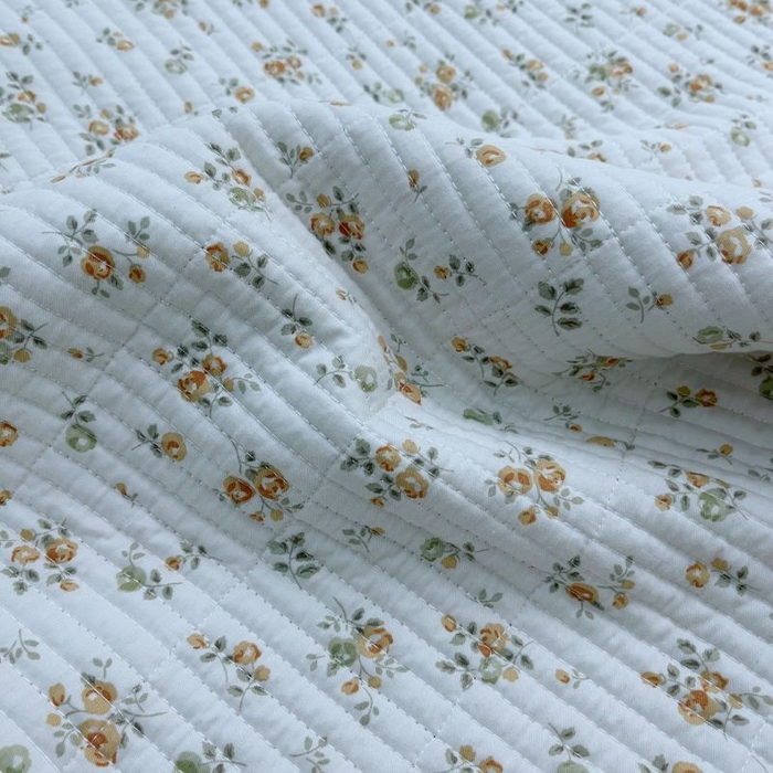 91家纺网 家纺一手货源 找家纺 2024新款棉加绒双面两用四季款床盖三件套 桂花香