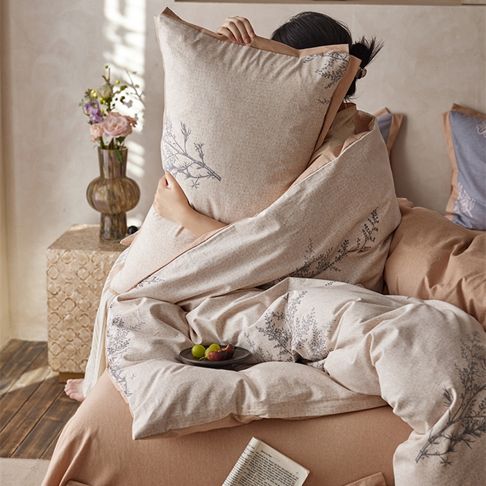 91家纺网 家纺一手货源 找家纺 2024新款全棉磨毛印花工艺款四件套 柔曼