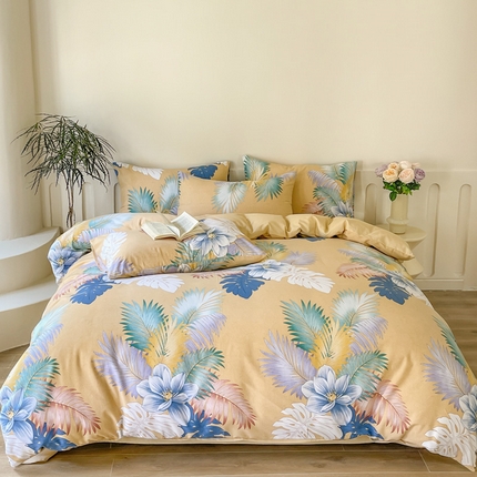 91家纺网 家纺一手货源 找家纺 （总）金泰莱 2025新款全棉四件套长绒棉四件套磨毛四件套纯棉四件套