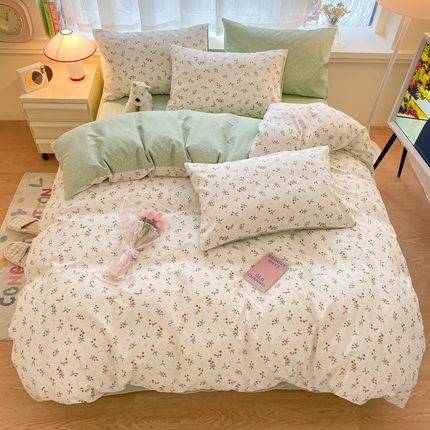 91家纺网 家纺一手货源 找家纺 总推 金牛座 2025新款全棉13372印花小清新四件套