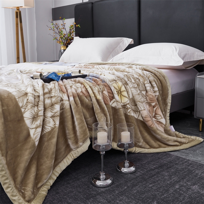 91家纺网 家纺一手货源 找家纺 凯轩毛毛毯毯子网销专供 2024新款A类双层云毛毯毯子 春色