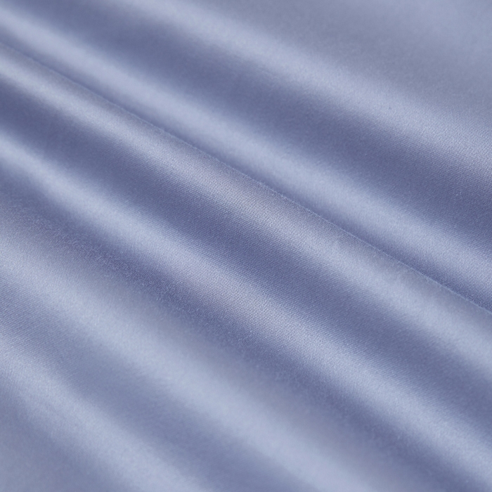 91家纺网 家纺一手货源 找家纺 轩和家居 2024新款简约纯色50s长绒棉贡缎四件套 海茵蓝+雅士灰