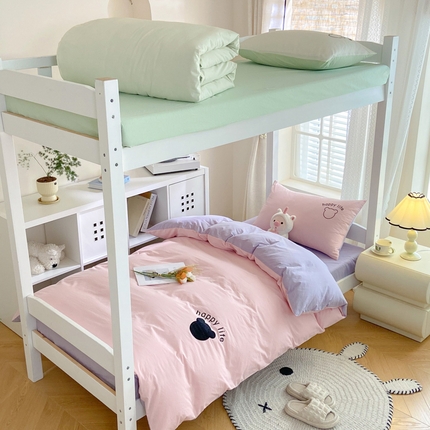 91家纺网 家纺一手货源 找家纺 （总）极简 2024新款A类全棉水洗棉学生三件套--维尼熊系列