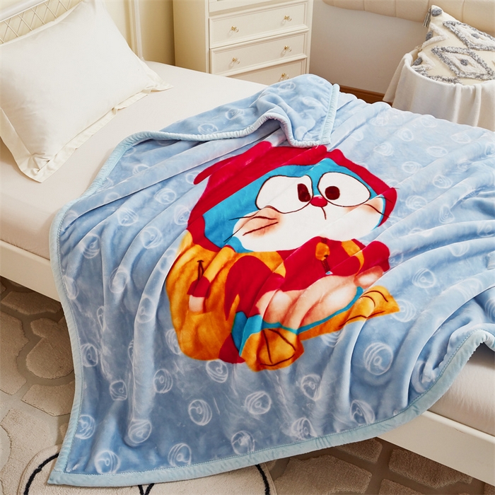 91家纺网 家纺一手货源 找家纺 凯轩毛毛毯毯子网销专供 2024新款双层学生云毛毯毯子 小红帽