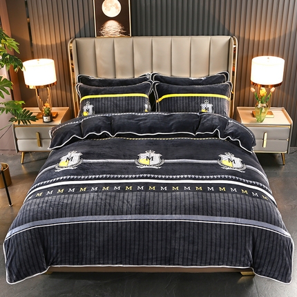 91家纺网 家纺一手货源 找家纺 （总）佳一 2025新款高克重印花牛奶绒单被套直播爆款电商爆款