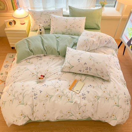 91家纺网 家纺一手货源 找家纺 总推 金牛座 2025新款全棉13372印花小清新四件套