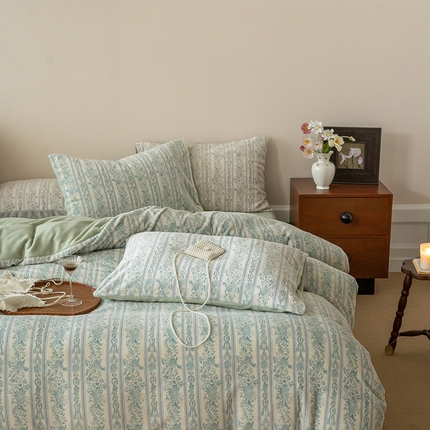 91家纺网 家纺一手货源 找家纺 （总）华超针织 2024新款雕花牛奶绒四件套 -巴洛克系列