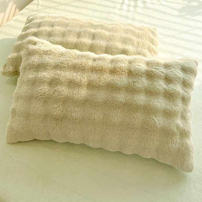 91家纺网 家纺一手货源 找家纺 欧冠家纺 2024秋冬新款纯色泡泡绒和七彩泡泡床裙款四件套 泡泡-抹茶绿