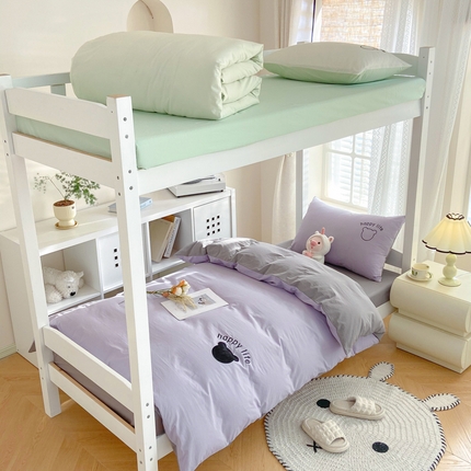 91家纺网 家纺一手货源 找家纺 （总）极简 2024新款A类全棉水洗棉学生三件套--维尼熊系列