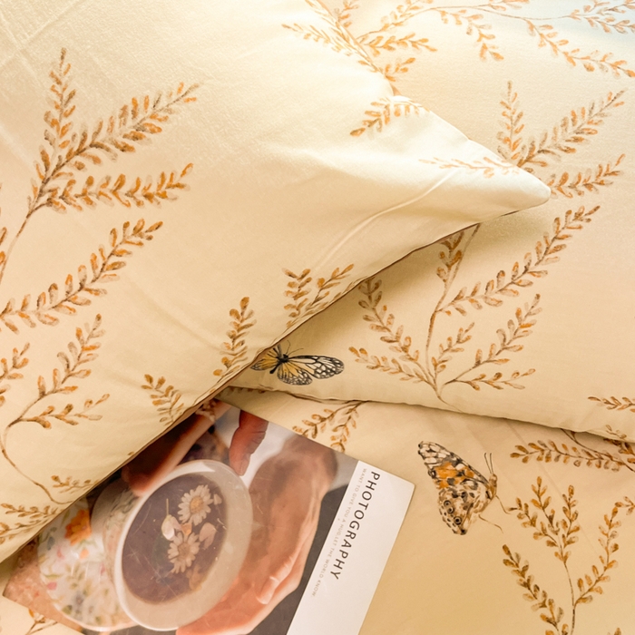 91家纺网 家纺一手货源 找家纺 千朵 2024新款全棉磨毛四件套 沐梦